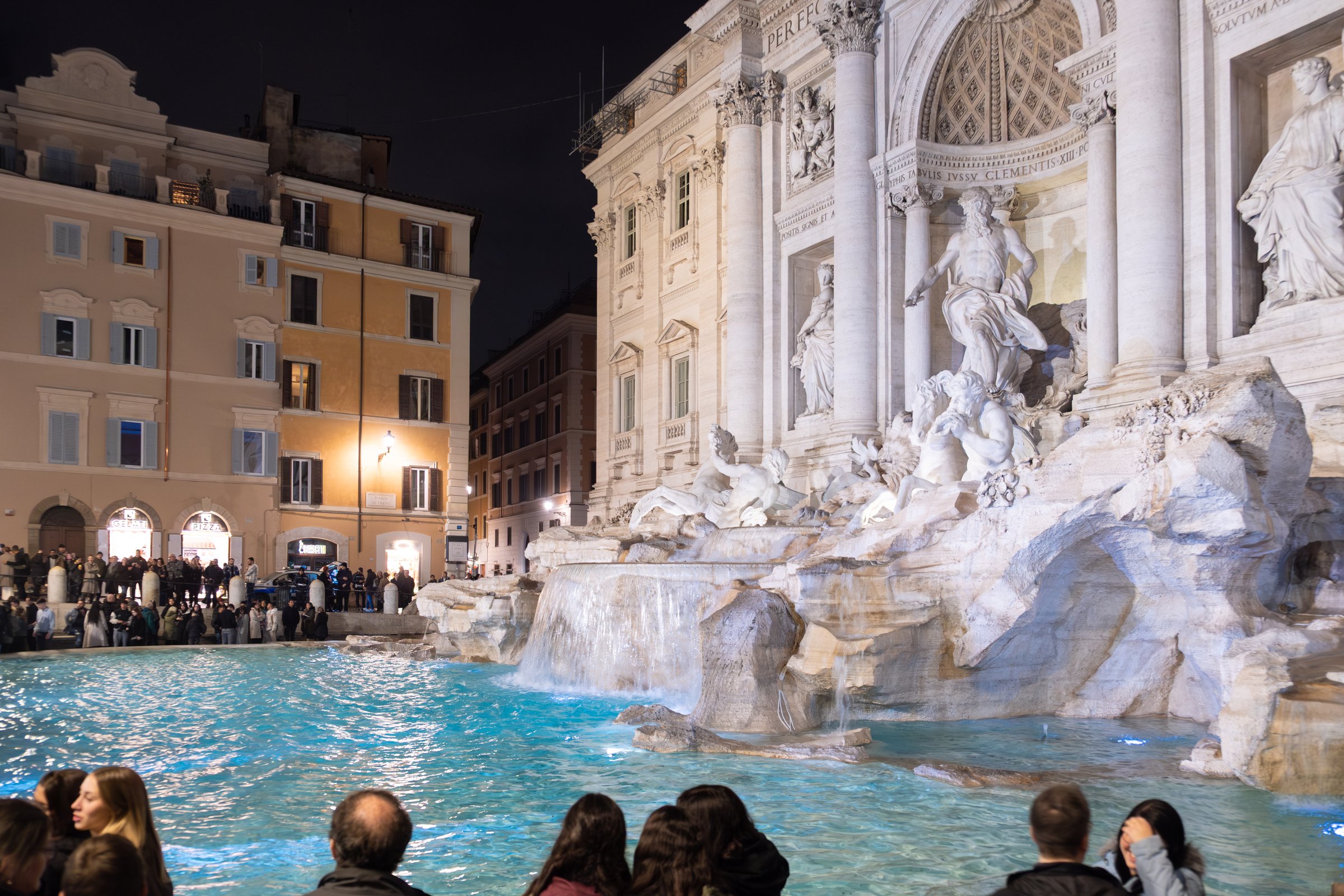 Fontana di Trevi at night, Rome — Italy's AI market is growing at 58% year on year